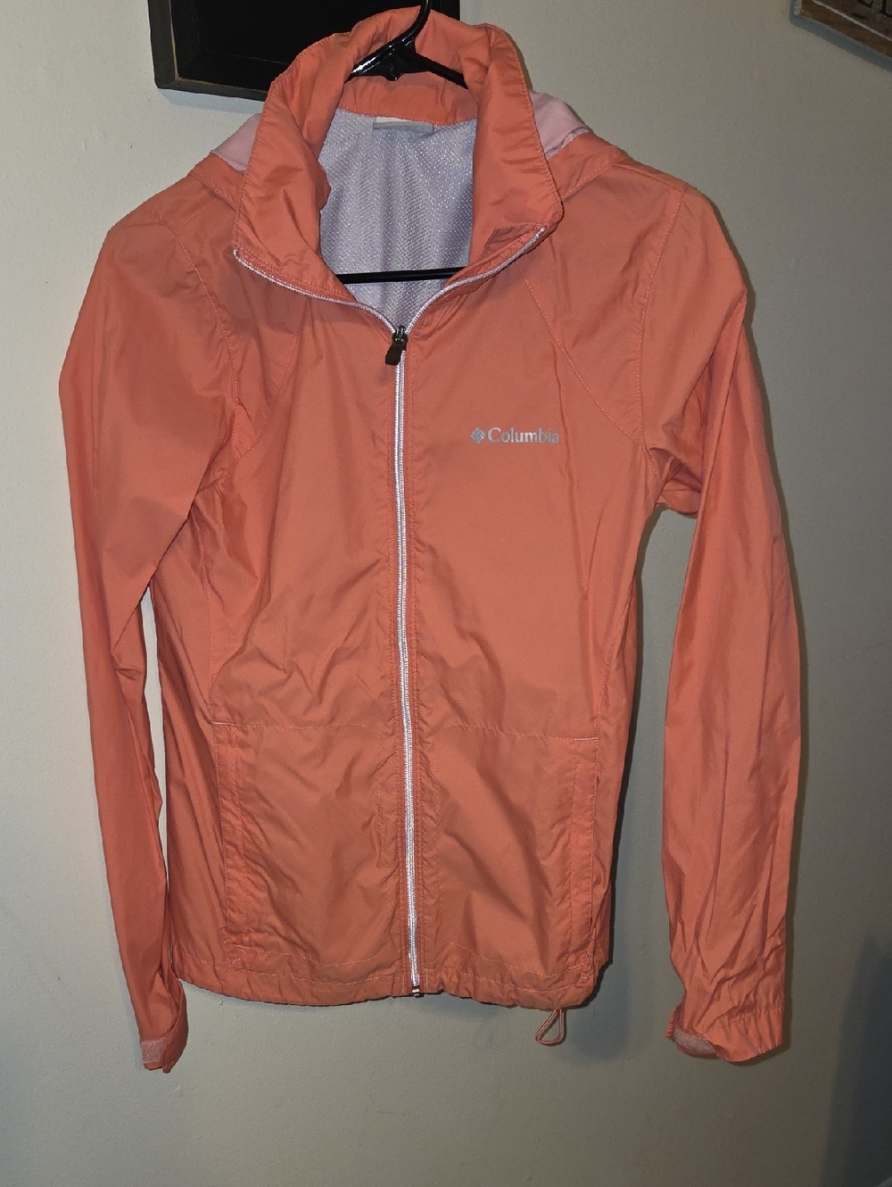 Columbia Coral Peach Lightweight Windbreaker Jacket
